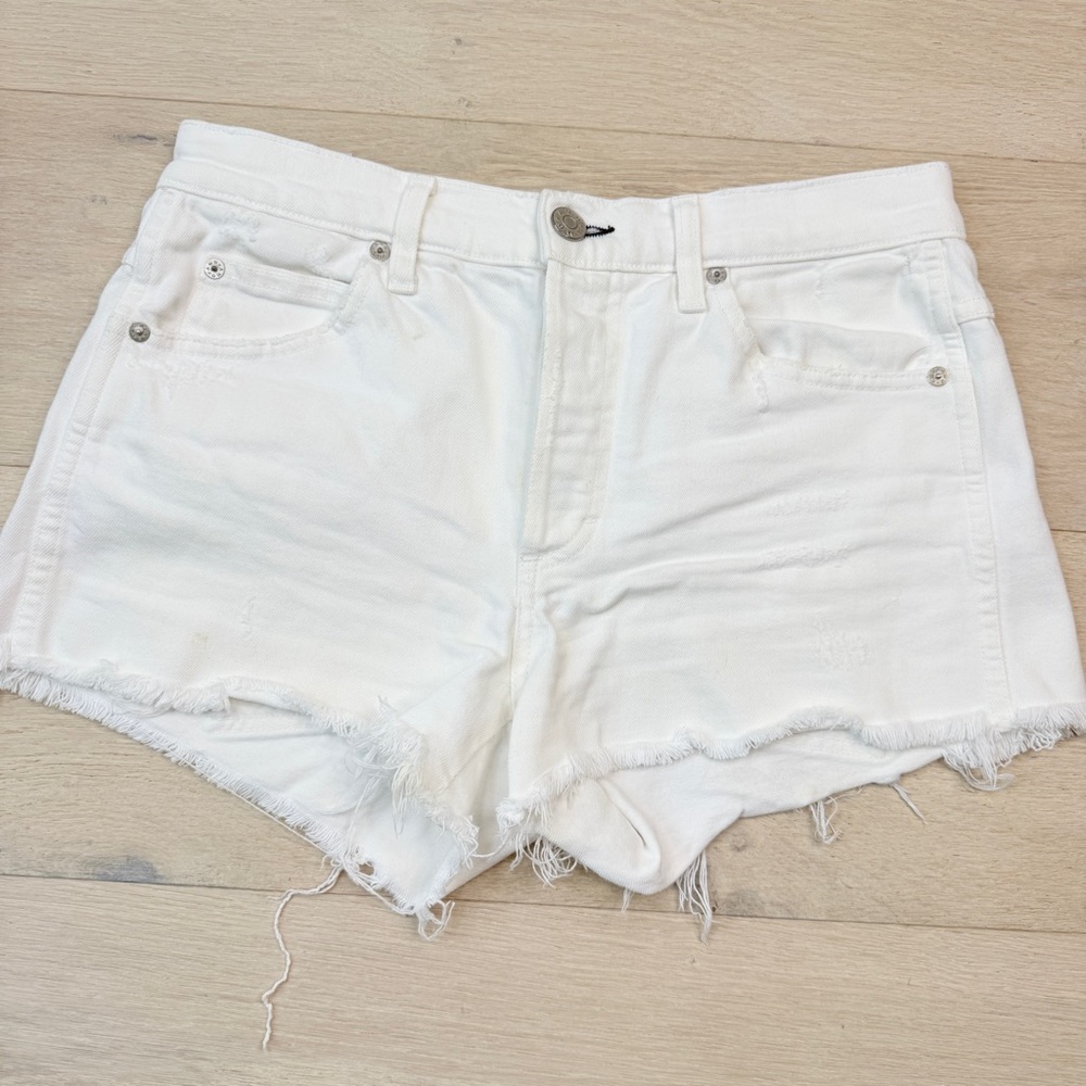 AMO Women's White Denim Shorts